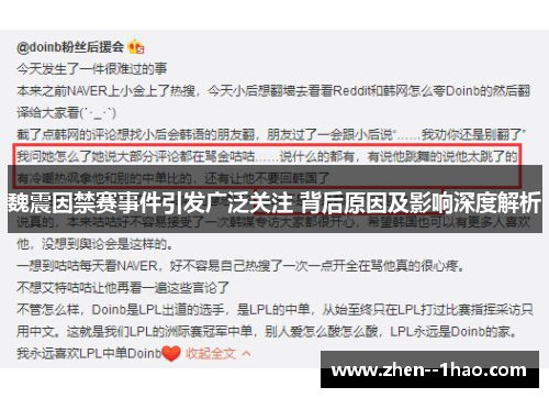 魏震因禁赛事件引发广泛关注 背后原因及影响深度解析