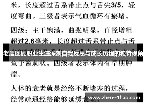 老詹回顾职业生涯深刻自我反思与成长历程的独特视角 老詹回顾职业生涯深刻自我反思与成长历程的独特视角